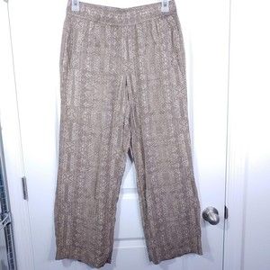 Orvis Women's Medium Casual Lounge Pants Elastic Waist Flowing Straight Leg